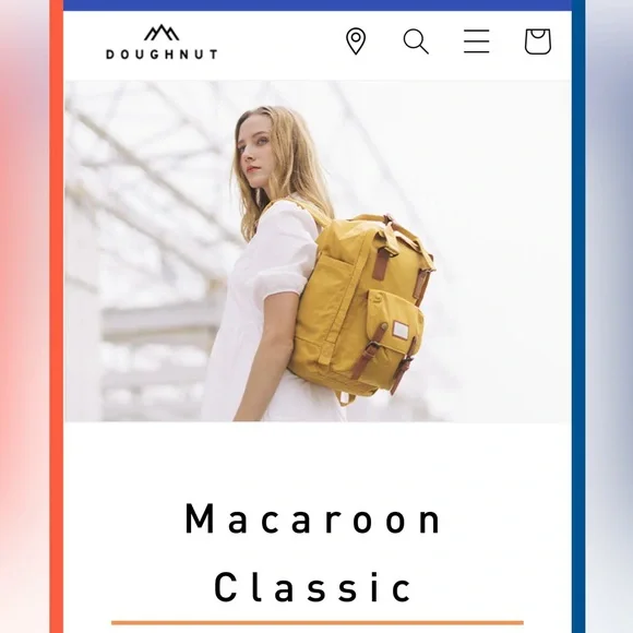 Doughnut Macaroon Backpack in yellow x rose NEW with Tags - Picture 15 of 16